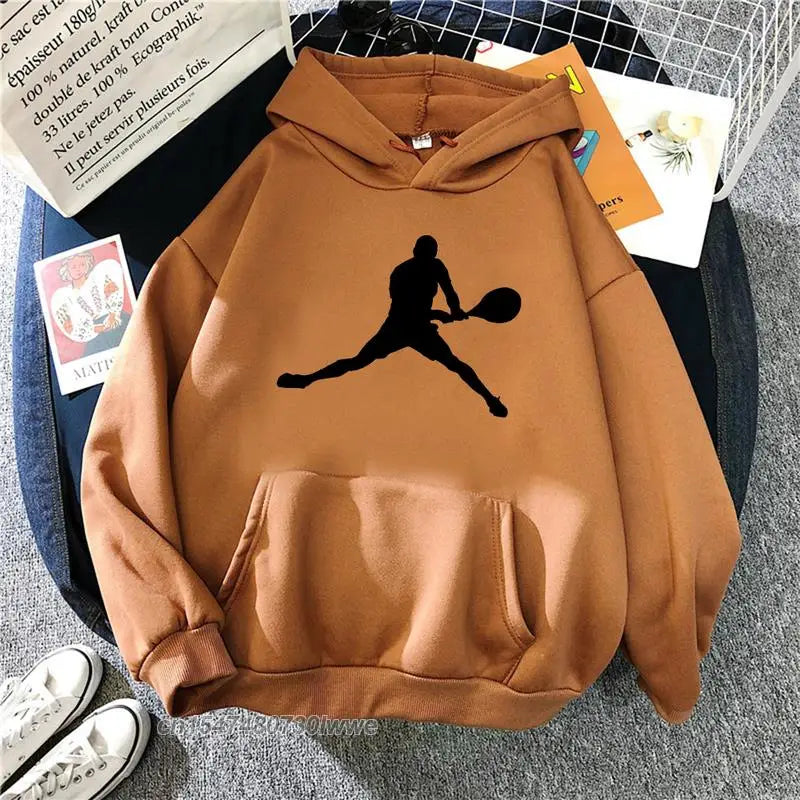 Sweat à capuche pour homme et femme, vêtement surdimensionné, style Hip Hop, avec personnage de dessin animé, pour joueur de Tennis, pour l'hiver