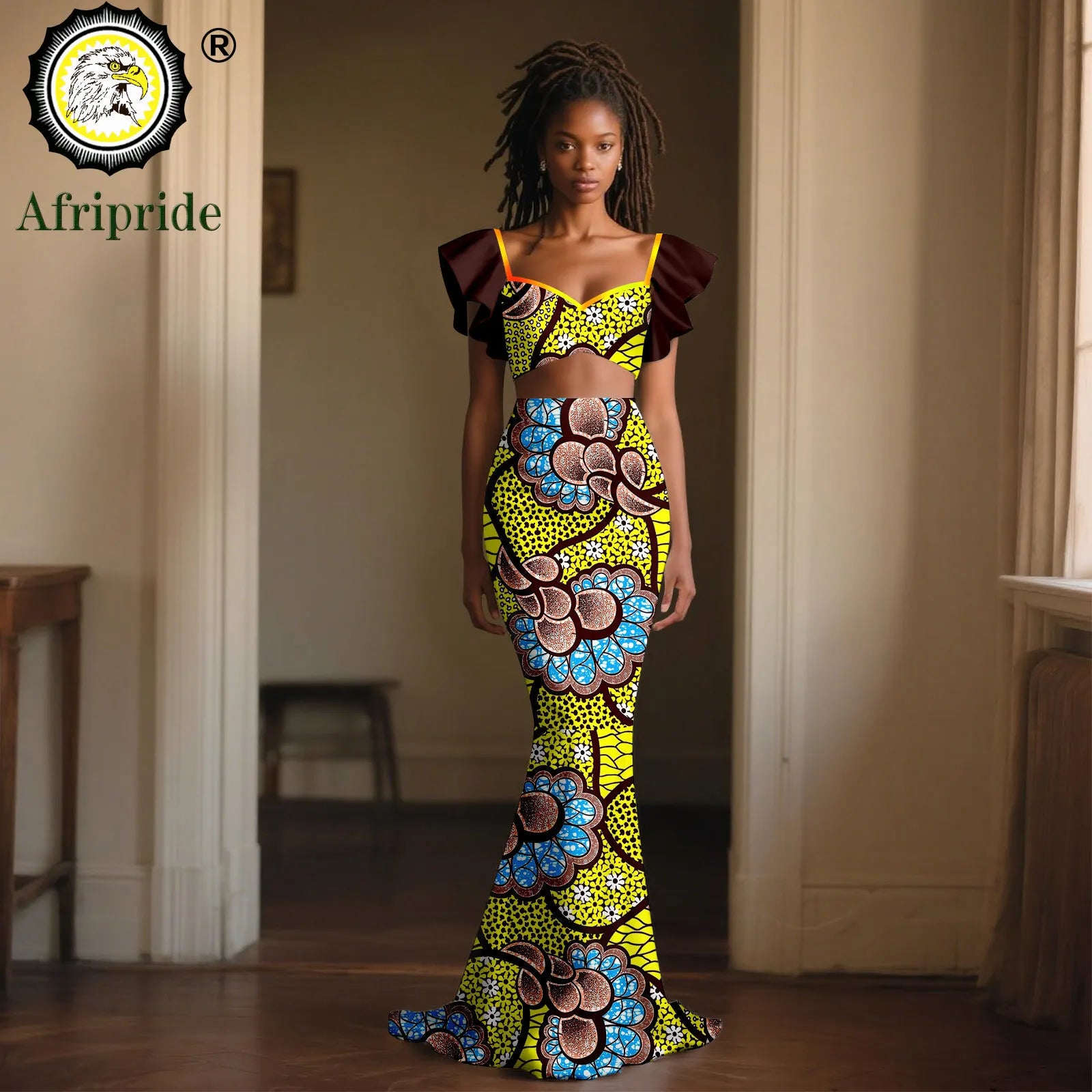 Vêtements africains pour femmes, haut court à manches évasées et jupes Maxi, ensemble 2 pièces, tenues Dashiki, tenue de fête Sexy Ankara, 2526060 Camara Shopping Vêtements africains pour femmes, haut court à manches évasées et jupes Maxi, ensemble 2 pièces, tenues Dashiki, tenue de fête Sexy Ankara, 2526060