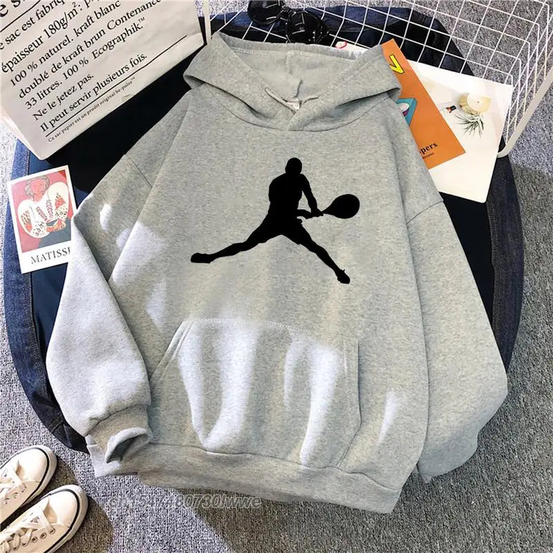 Sweat à capuche pour homme et femme, vêtement surdimensionné, style Hip Hop, avec personnage de dessin animé, pour joueur de Tennis, pour l'hiver