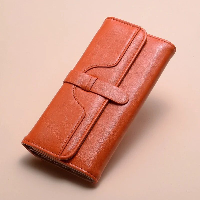 Portefeuille long en cuir PU pour femmes, multi-emplacements pour cartes, fermeture éclair, porte-monnaie, pochette portable pour femmes, pour tous les jours Camara Shopping Portefeuille long en cuir PU pour femmes, multi-emplacements pour cartes, fermeture éclair, porte-monnaie, pochette portable pour femmes, pour tous les jours