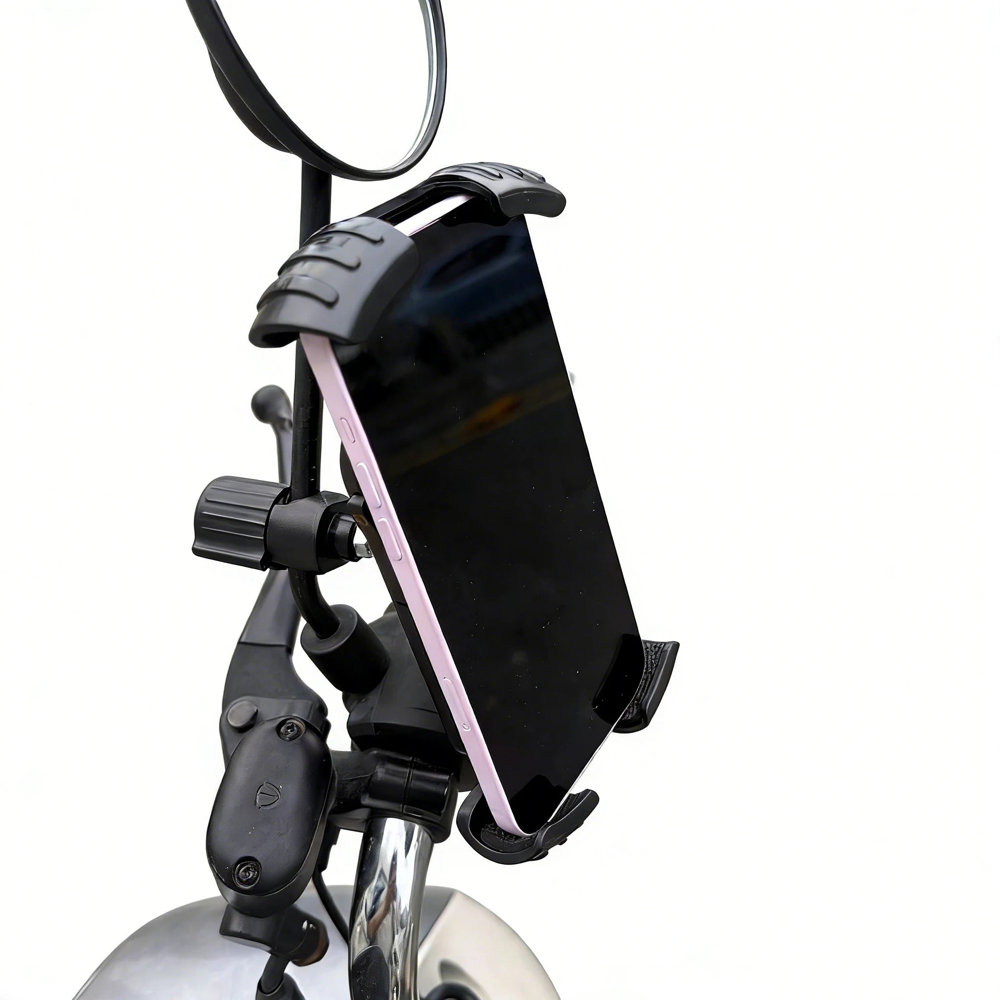Bicycle Phone Clip Rearview Mirror Motorcycle Holder Rotating Knob Locking Mechanism Stability Enhancement Riding NavigationTool Camara Shopping Bicycle Phone Clip Rearview Mirror Motorcycle Holder Rotating Knob Locking Mechanism Stability Enhancement Riding NavigationTool