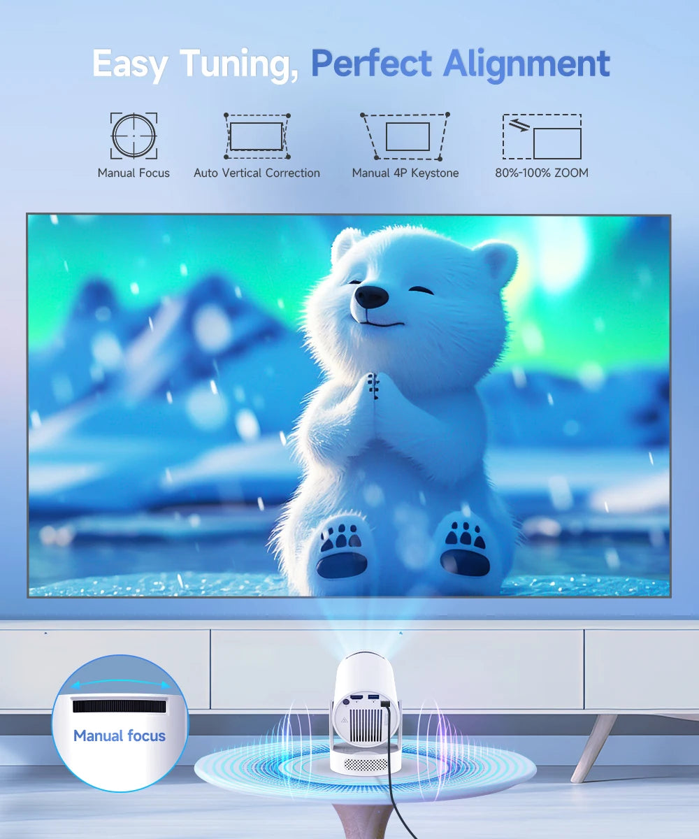 Projecteur extérieur Magcubic HY300 Pro+ 8K, 8000 lumens, Android 14, WiFi 6, BT5.4, portable, haut-parleur HiFi 5W, 720P HD Camara Shopping Projecteur extérieur Magcubic HY300 Pro+ 8K, 8000 lumens, Android 14, WiFi 6, BT5.4, portable, haut-parleur HiFi 5W, 720P HD