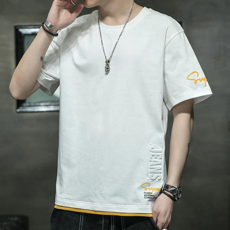 T-shirt en coton pour homme, noir, taille 4XL, t-shirts pour homme, vêtements décontractés d'été, imprimé lettres tendance, t-shirts pour homme, vêtements masculins Camara Shopping T-shirt en coton pour homme, noir, taille 4XL, t-shirts pour homme, vêtements décontractés d'été, imprimé lettres tendance, t-shirts pour homme, vêtements masculins