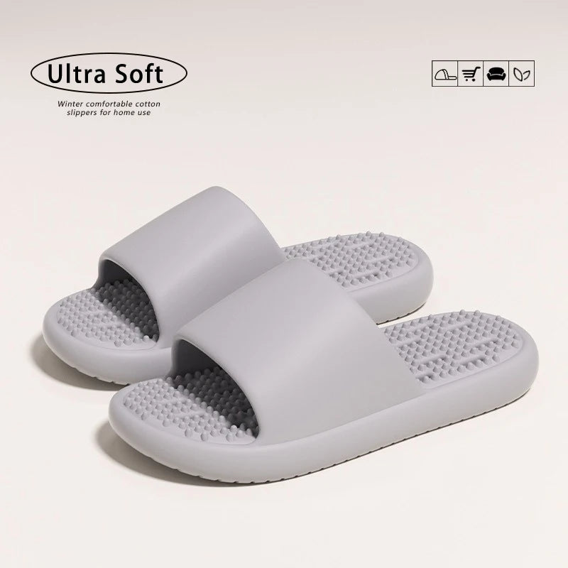 Claquettes de massage unisexes avec trous, semelle épaisse et souple, antidérapantes, séchage rapide, pour la douche, usage intérieur, maison, salle de bain Camara Shopping Claquettes de massage unisexes avec trous, semelle épaisse et souple, antidérapantes, séchage rapide, pour la douche, usage intérieur, maison, salle de bain