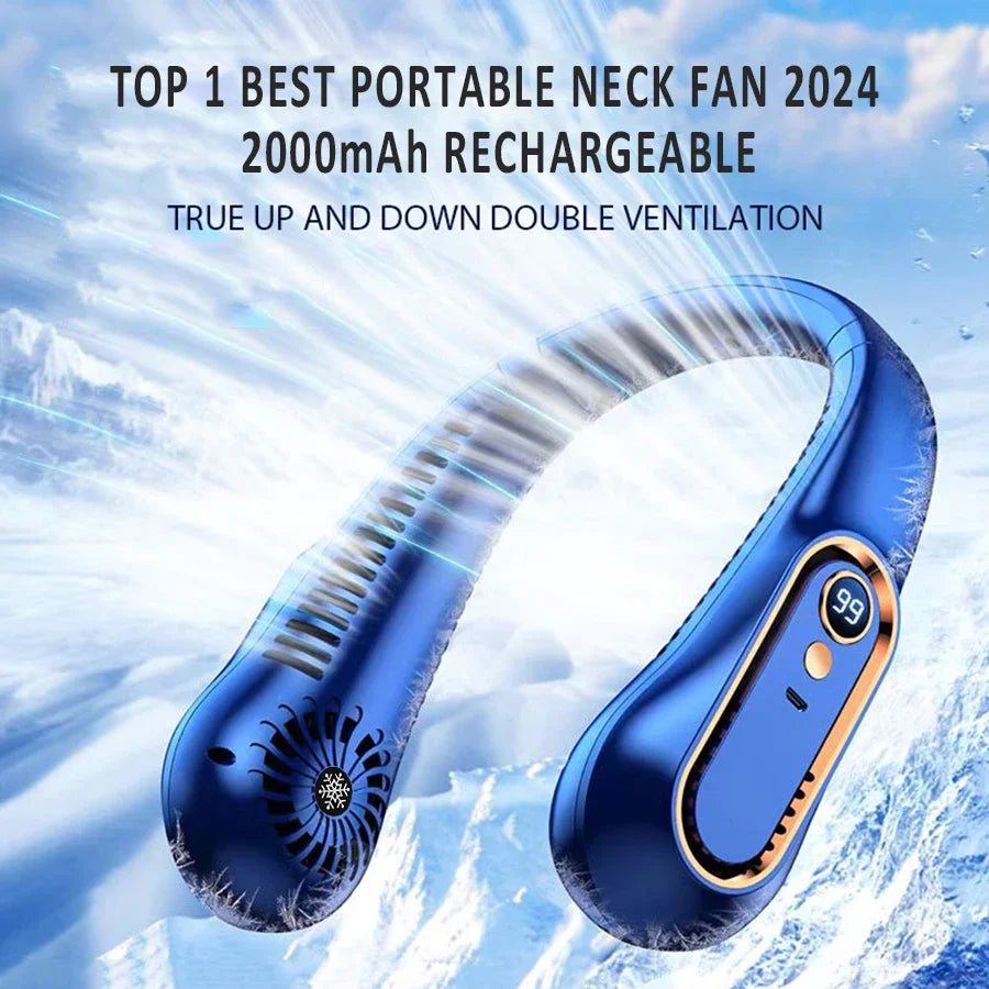 Ventilateur de cou Portable, climatiseur Portable sans lame, refroidisseur d'air, 5 vitesses et écran d'affichage LED, meilleures ventes, nouvelle collection 2025 Camara Shopping Ventilateur de cou Portable, climatiseur Portable sans lame, refroidisseur d'air, 5 vitesses et écran d'affichage LED, meilleures ventes, nouvelle collection 2025