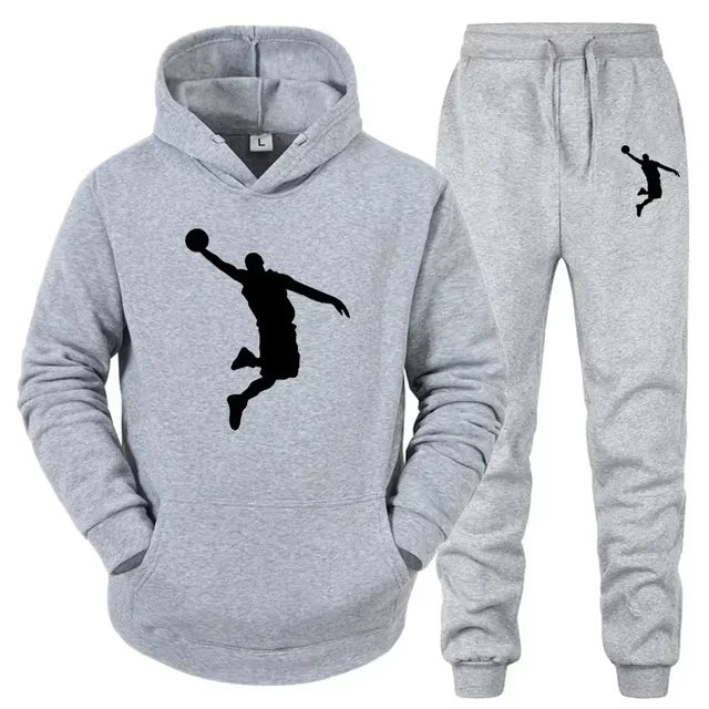 Ensemble de survêtement 2 pièces pour homme avec pantalon et sweat à capuche imprimés