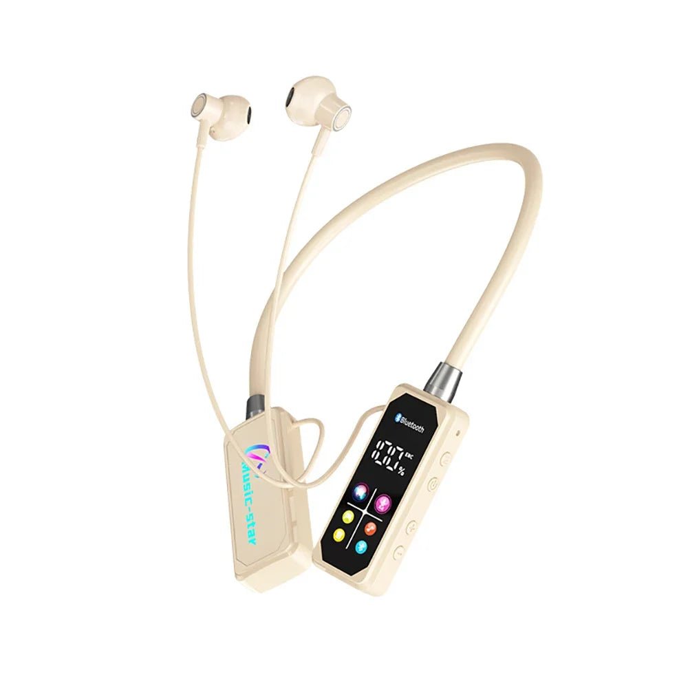 Écran couleur Bluetooth 5.4 écouteurs tour de cou casques sans fil HiFi stéréo réduction du bruit écouteurs pour Xiaomi en direct - Camara ShoppingÉcran couleur Bluetooth 5.4 écouteurs tour de cou casques sans fil HiFi stéréo réduction du bruit écouteurs pour Xiaomi en direct