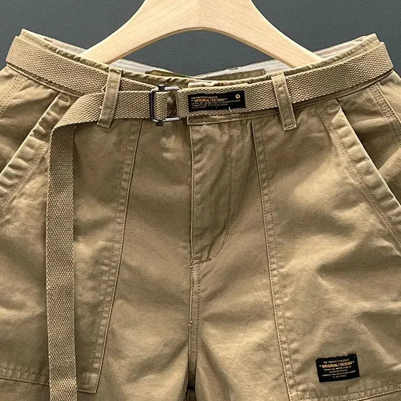 Pantalon de travail en coton coupe large pour homme, style rétro décontracté, résistant à l'usure, avec poches, coupe droite et ample, idéal automne-été Camara Shopping Pantalon de travail en coton coupe large pour homme, style rétro décontracté, résistant à l'usure, avec poches, coupe droite et ample, idéal automne-été