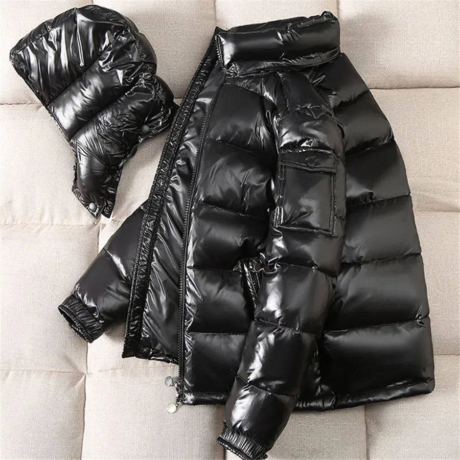 Vestes imperméables pour hommes, Parkas chauds rembourrés en coton, manteaux d'hiver brillants de haute qualité pour Couple, vêtements d'extérieur épais rouges, nouvelle mode 2026 Camara Shopping Vestes imperméables pour hommes, Parkas chauds rembourrés en coton, manteaux d'hiver brillants de haute qualité pour Couple, vêtements d'extérieur épais rouges, nouvelle mode 2026