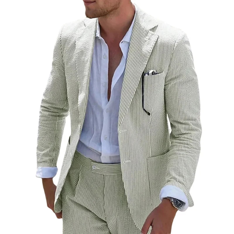 Costume Blazer Veste Hommes Rayé Seersucker Costume Veste D'été Léger Casual Blazer Mariage Affaires Occasions Événements Formels Camara Shopping Costume Blazer Veste Hommes Rayé Seersucker Costume Veste D'été Léger Casual Blazer Mariage Affaires Occasions Événements Formels