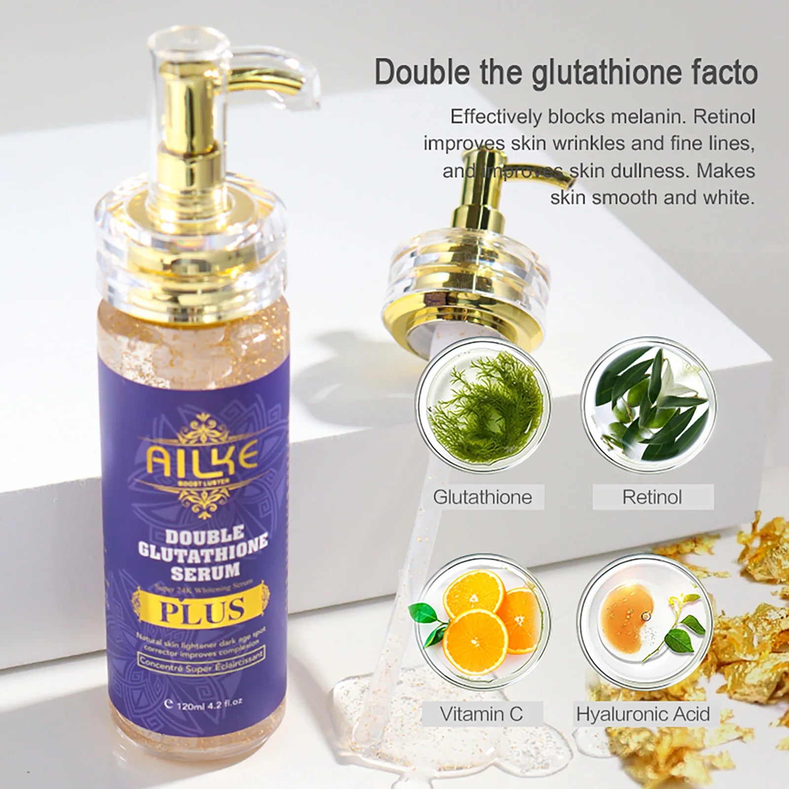 AILKE Glutathion PLUS Ensemble de soins pour la peau, lotion éclaircissante avancée, hydrate, adoucit la peau, portée de brillance pour hommes et femmes Camara Shopping AILKE Glutathion PLUS Ensemble de soins pour la peau, lotion éclaircissante avancée, hydrate, adoucit la peau, portée de brillance pour hommes et femmes