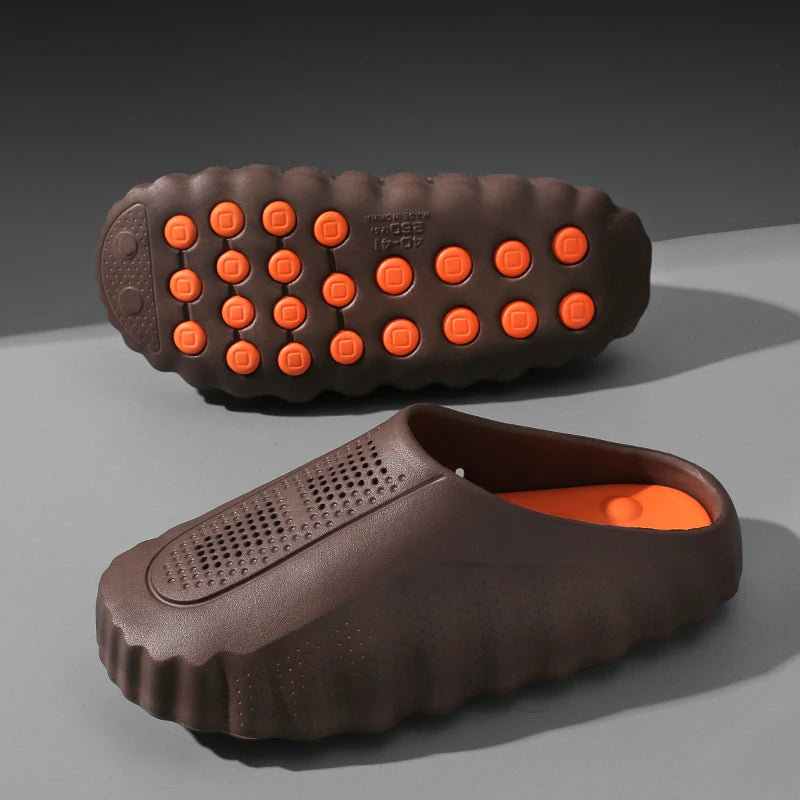Nouvelles pantoufles pour hommes, pantoufles d'extérieur à semelle épaisse et douce, sandales respirantes, pantoufles de salle de bain antidérapantes, sandales de plage légères pour l'été Camara Shopping Nouvelles pantoufles pour hommes, pantoufles d'extérieur à semelle épaisse et douce, sandales respirantes, pantoufles de salle de bain antidérapantes, sandales de plage légères pour l'été