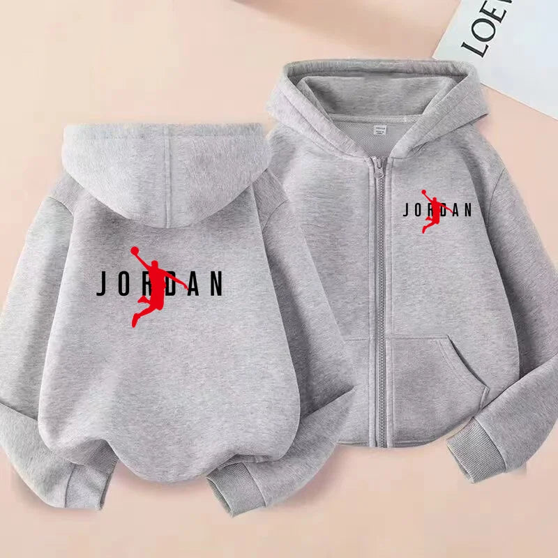 Vêtements de sport pour enfants, vestes de sport amples, garçons et filles âgés de 3 à 12 ans, vêtements de sport et sweats à capuche à fermeture éclair pour adolescents