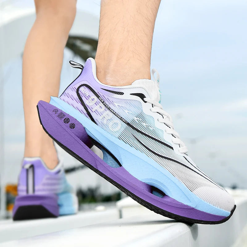 Chaussures de course pour hommes avec plaque en carbone, spécialité marathon, baskets de sport décontractées pour hommes, baskets athlétiques respirantes et confortables pour femmes Camara Shopping Chaussures de course pour hommes avec plaque en carbone, spécialité marathon, baskets de sport décontractées pour hommes, baskets athlétiques respirantes et confortables pour femmes