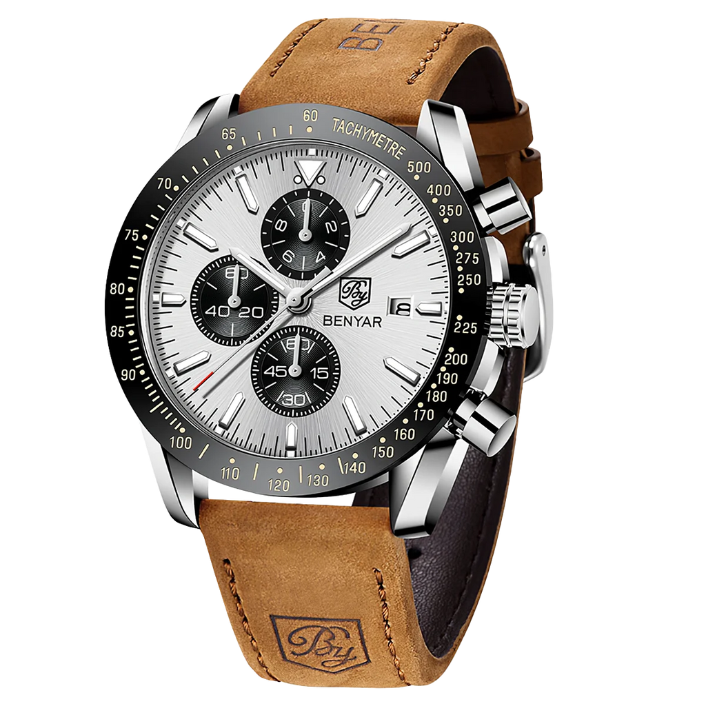 BENYAR Montre sport chronographe analogique homme acier inoxydable quartz précision lumineux date étanche multifonction bracelet chronomètre cadeau business Camara Shopping BENYAR Montre sport chronographe analogique homme acier inoxydable quartz précision lumineux date étanche multifonction bracelet chronomètre cadeau business