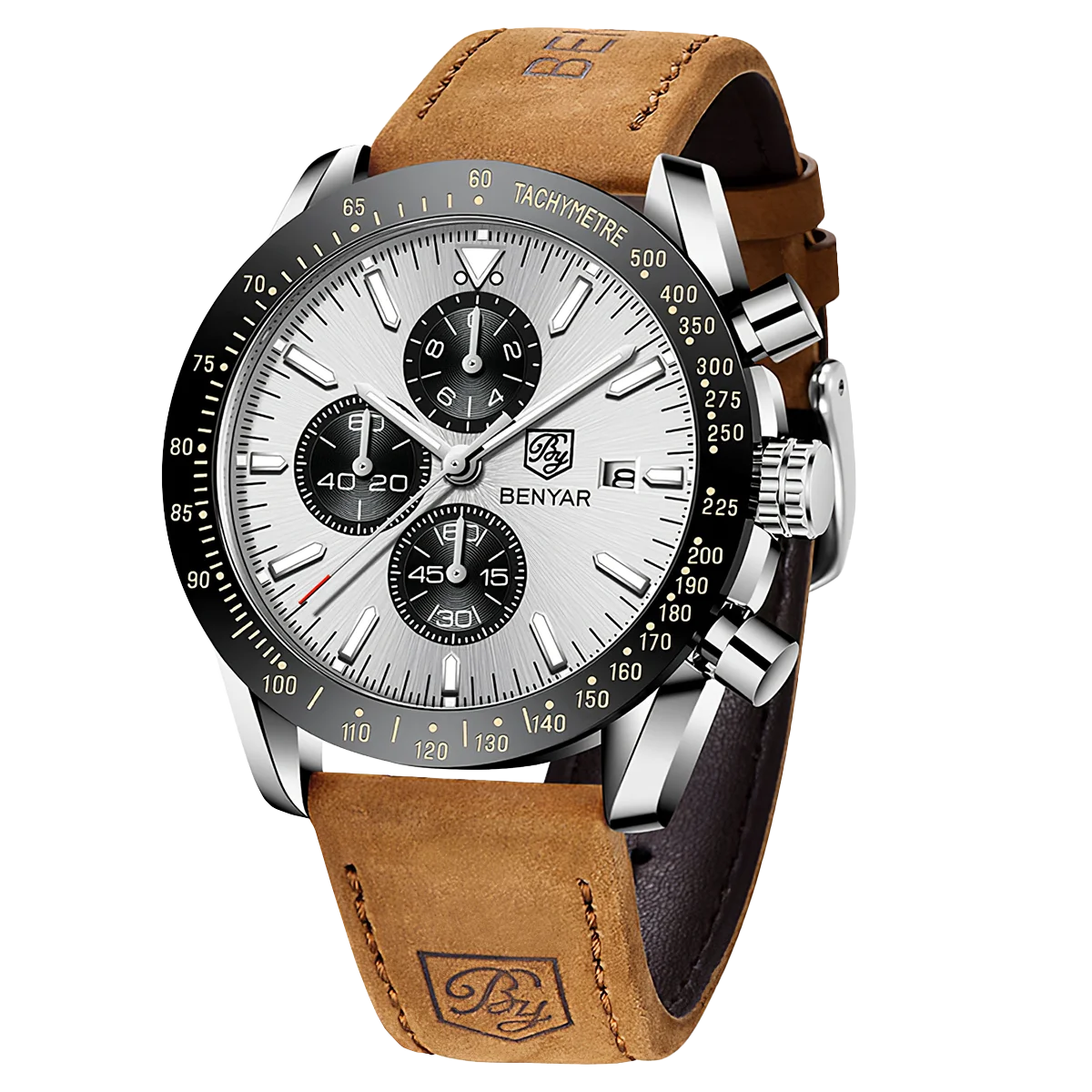 BENYAR Montre sport chronographe analogique homme acier inoxydable quartz précision lumineux date étanche multifonction bracelet chronomètre cadeau business Camara Shopping BENYAR Montre sport chronographe analogique homme acier inoxydable quartz précision lumineux date étanche multifonction bracelet chronomètre cadeau business