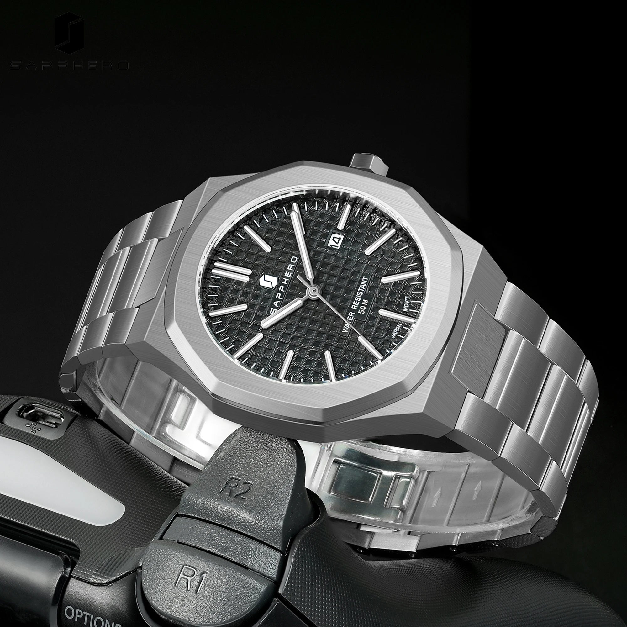SAPPHERO – montre à Quartz pour hommes, en acier inoxydable, étanche à 50M, affichage de la Date, aiguilles lumineuses, montre-bracelet élégante pour affaires, cadeau durable Camara Shopping SAPPHERO – montre à Quartz pour hommes, en acier inoxydable, étanche à 50M, affichage de la Date, aiguilles lumineuses, montre-bracelet élégante pour affaires, cadeau durable