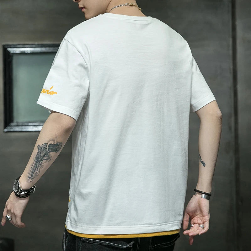 T-shirt en coton pour homme, noir, taille 4XL, t-shirts pour homme, vêtements décontractés d'été, imprimé lettres tendance, t-shirts pour homme, vêtements masculins Camara Shopping T-shirt en coton pour homme, noir, taille 4XL, t-shirts pour homme, vêtements décontractés d'été, imprimé lettres tendance, t-shirts pour homme, vêtements masculins