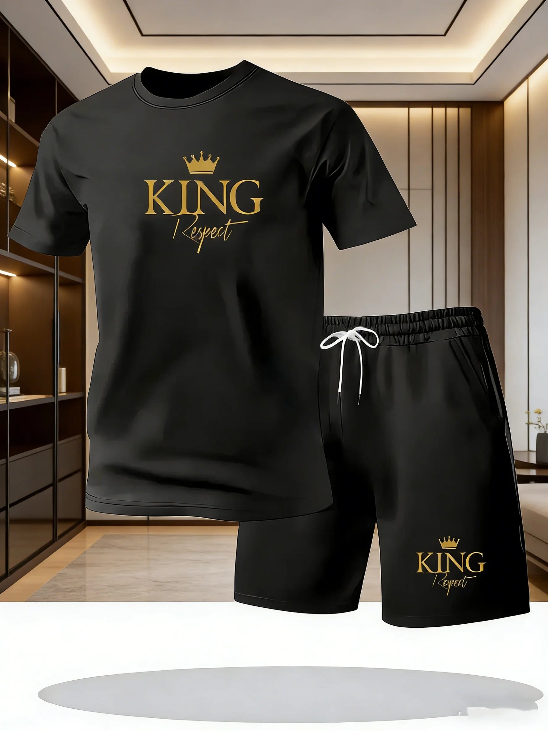 Ensemble de vêtements de sport décontractés pour hommes, été, col rond, manches courtes, t-shirt et short, ensemble 2 pièces, t-shirt à manches courtes et short pour hommes Camara Shopping Ensemble de vêtements de sport décontractés pour hommes, été, col rond, manches courtes, t-shirt et short, ensemble 2 pièces, t-shirt à manches courtes et short pour hommes