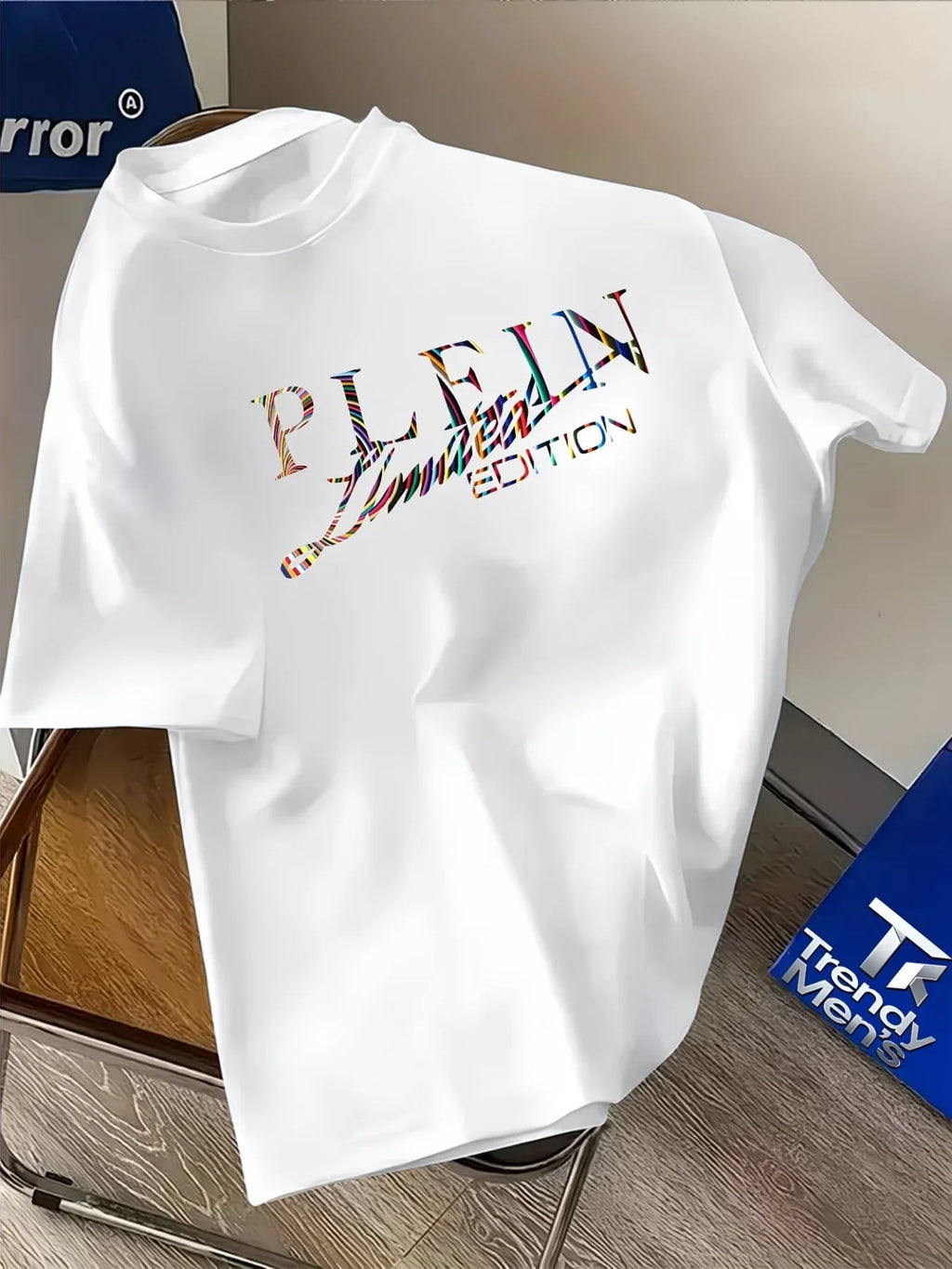 T-shirt décontracté imprimé pour homme, col rond, 100 % coton, manches courtes, confortable, respirant, coupe ample Camara Shopping T-shirt décontracté imprimé pour homme, col rond, 100 % coton, manches courtes, confortable, respirant, coupe ample