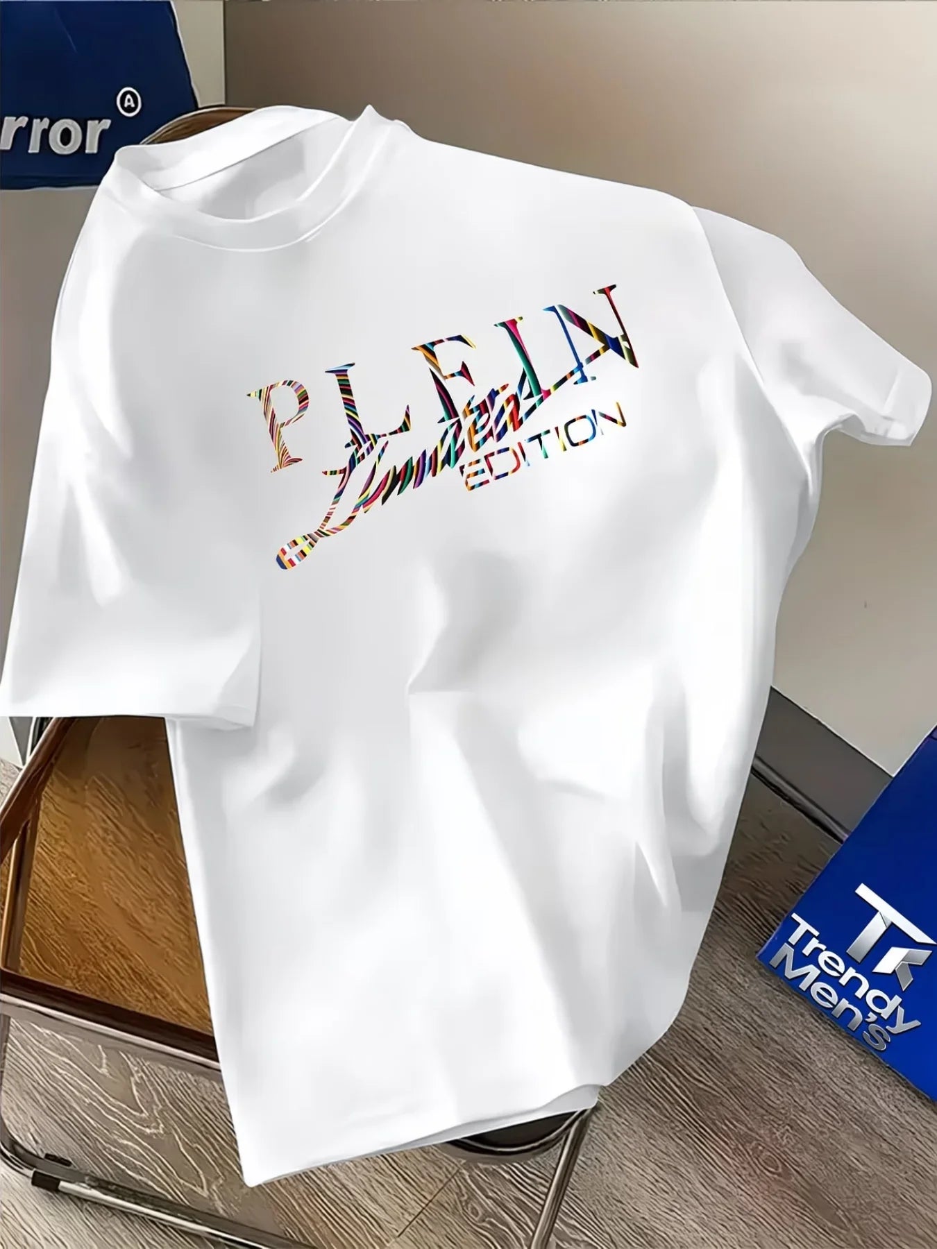 T-shirt décontracté imprimé pour homme, col rond, 100 % coton, manches courtes, confortable, respirant, coupe ample Camara Shopping T-shirt décontracté imprimé pour homme, col rond, 100 % coton, manches courtes, confortable, respirant, coupe ample