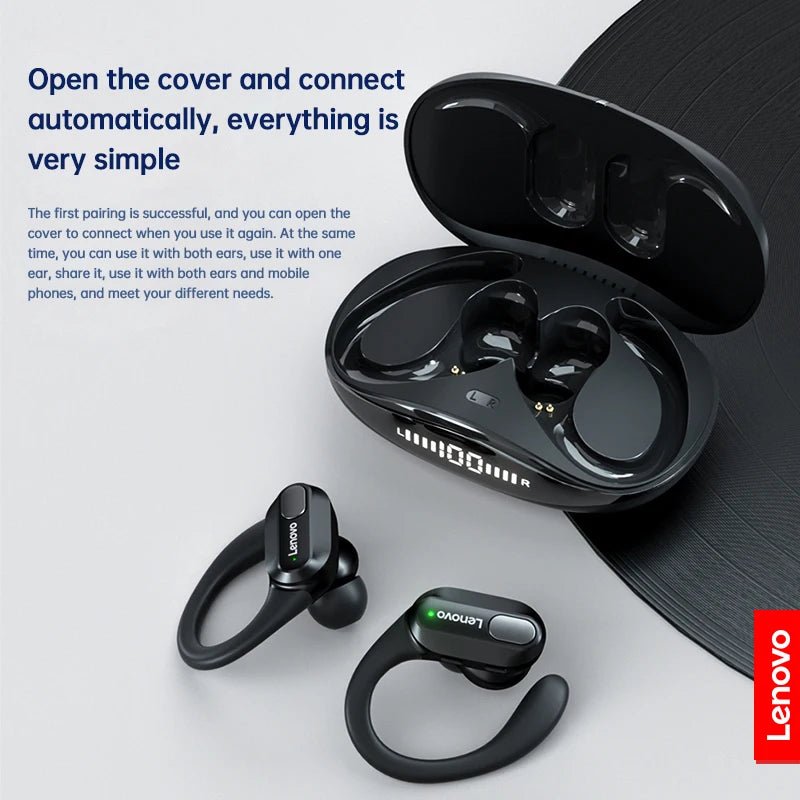 Écouteurs sans fil de sport d'origine Lenovo XT80 avec microphones, affichage de puissance LED, son stéréo HiFi écouteurs Bluetooth 5.3 TWS - Camara ShoppingÉcouteurs sans fil de sport d'origine Lenovo XT80 avec microphones, affichage de puissance LED, son stéréo HiFi écouteurs Bluetooth 5.3 TWS