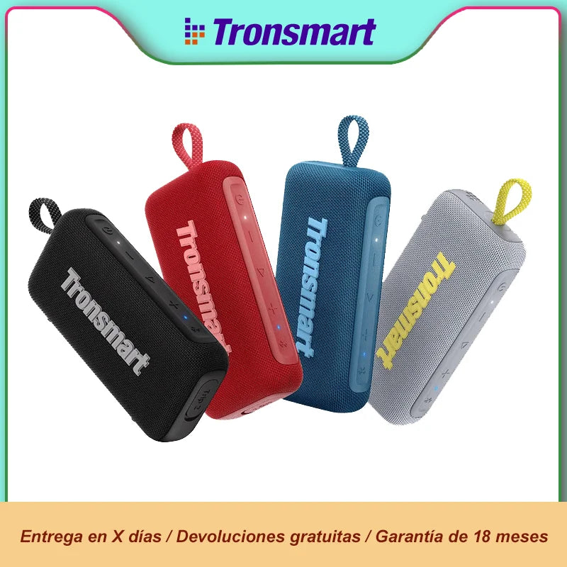 Enceinte portable Tronsmart Trip 2 avec basses améliorées, étanche IPX7, 20h d'autonomie, pour le camping, la randonnée et les activités de plein air Camara Shopping Enceinte portable Tronsmart Trip 2 avec basses améliorées, étanche IPX7, 20h d'autonomie, pour le camping, la randonnée et les activités de plein air