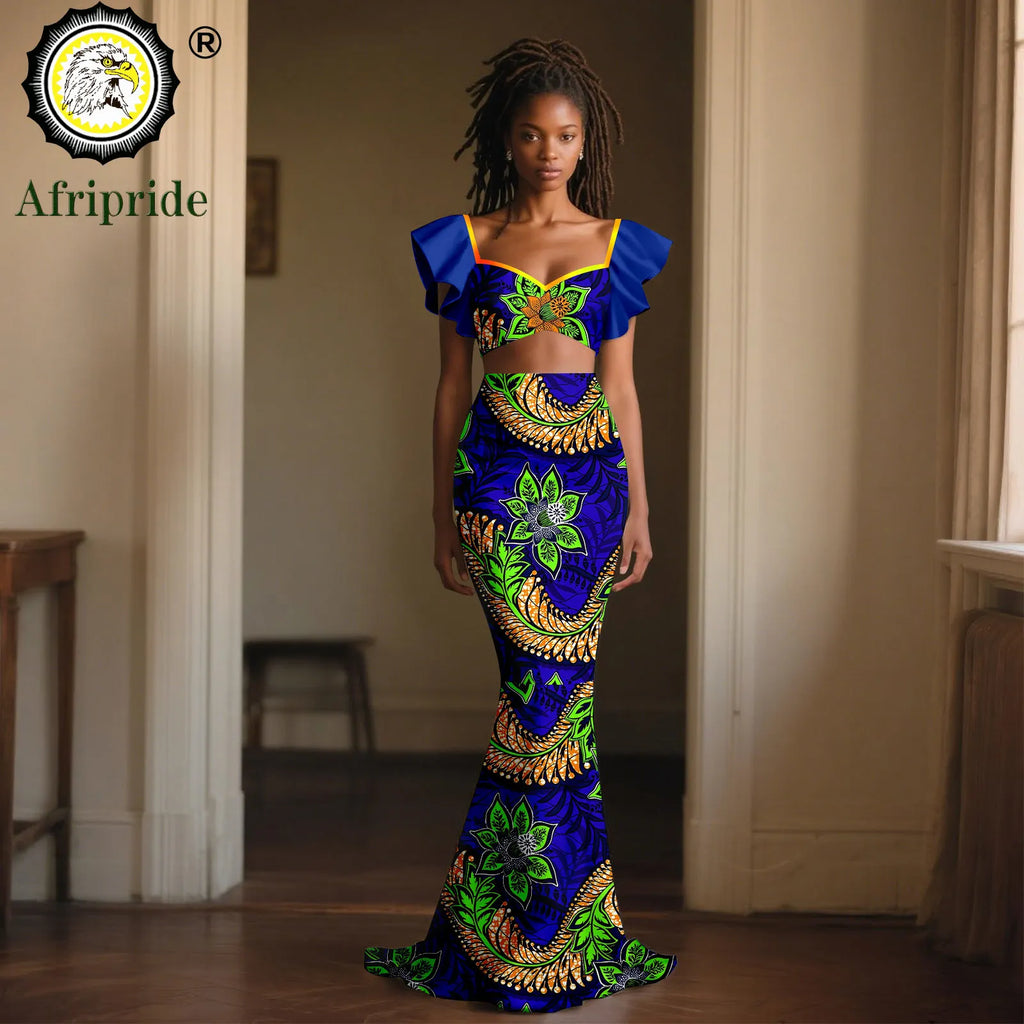 Vêtements africains pour femmes, haut court à manches évasées et jupes Maxi, ensemble 2 pièces, tenues Dashiki, tenue de fête Sexy Ankara, 2526060 Camara Shopping Vêtements africains pour femmes, haut court à manches évasées et jupes Maxi, ensemble 2 pièces, tenues Dashiki, tenue de fête Sexy Ankara, 2526060