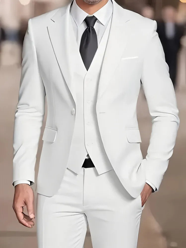 Nouveau Costume Beige hommes d'affaires Tuxedos formel 3/2/1 pièces robe simple boutonnage marié marié bal de mariage fête Camara Shopping Nouveau Costume Beige hommes d'affaires Tuxedos formel 3/2/1 pièces robe simple boutonnage marié marié bal de mariage fête