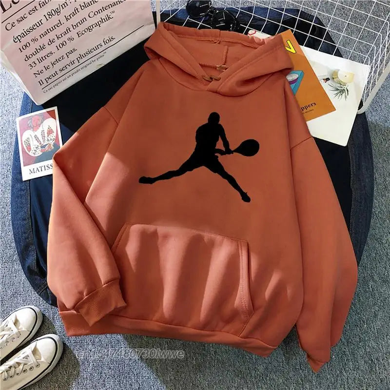 Sweat à capuche pour homme et femme, vêtement surdimensionné, style Hip Hop, avec personnage de dessin animé, pour joueur de Tennis, pour l'hiver