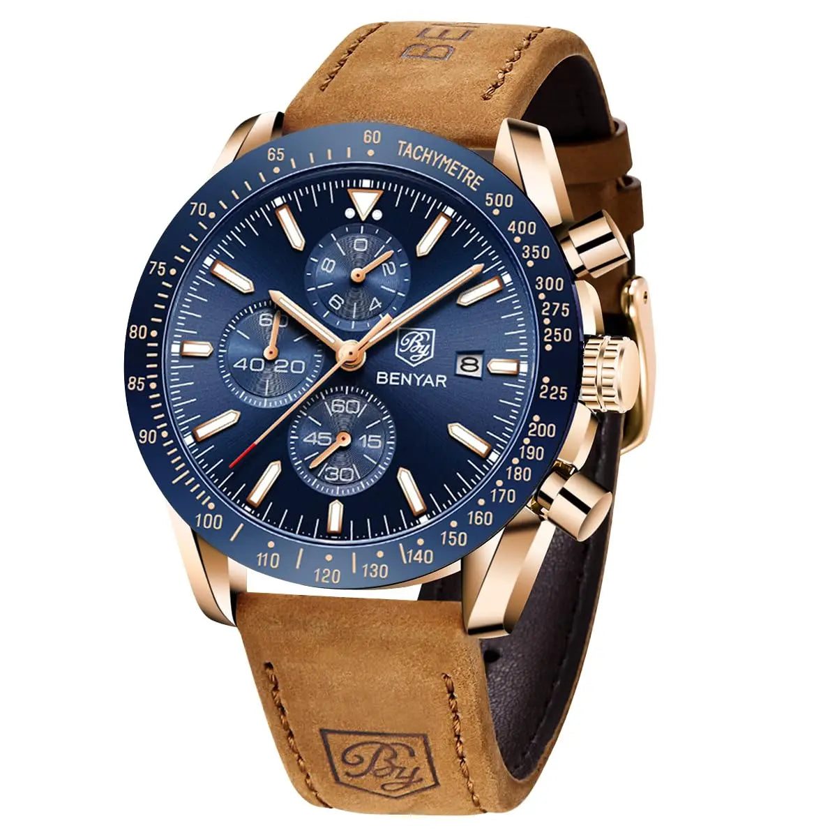 BENYAR Montre sport chronographe analogique homme acier inoxydable quartz précision lumineux date étanche multifonction bracelet chronomètre cadeau business Camara Shopping BENYAR Montre sport chronographe analogique homme acier inoxydable quartz précision lumineux date étanche multifonction bracelet chronomètre cadeau business