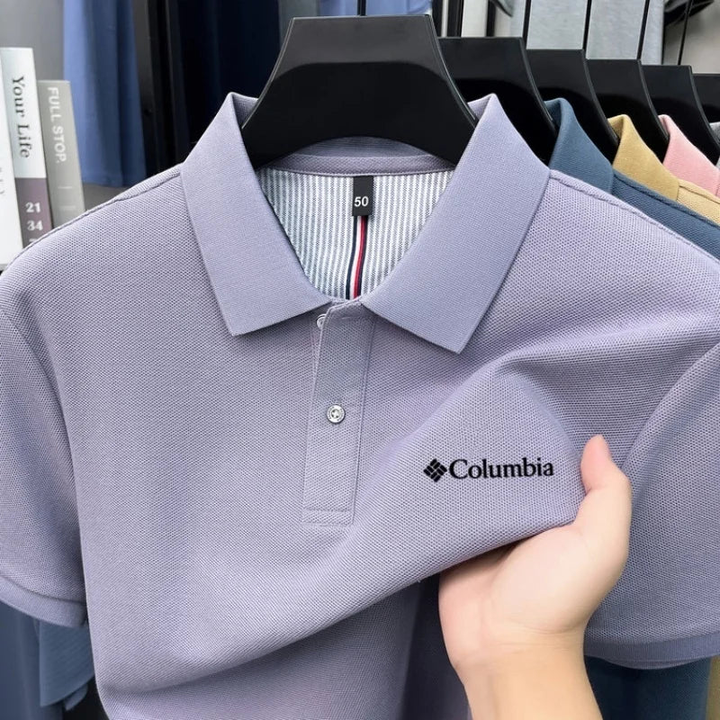Polo homme 100 % coton pur, marque haut de gamme 2026, manches courtes, mode été, logo brodé, haut de golf, t-shirt décontracté Camara Shopping Polo homme 100 % coton pur, marque haut de gamme 2026, manches courtes, mode été, logo brodé, haut de golf, t-shirt décontracté
