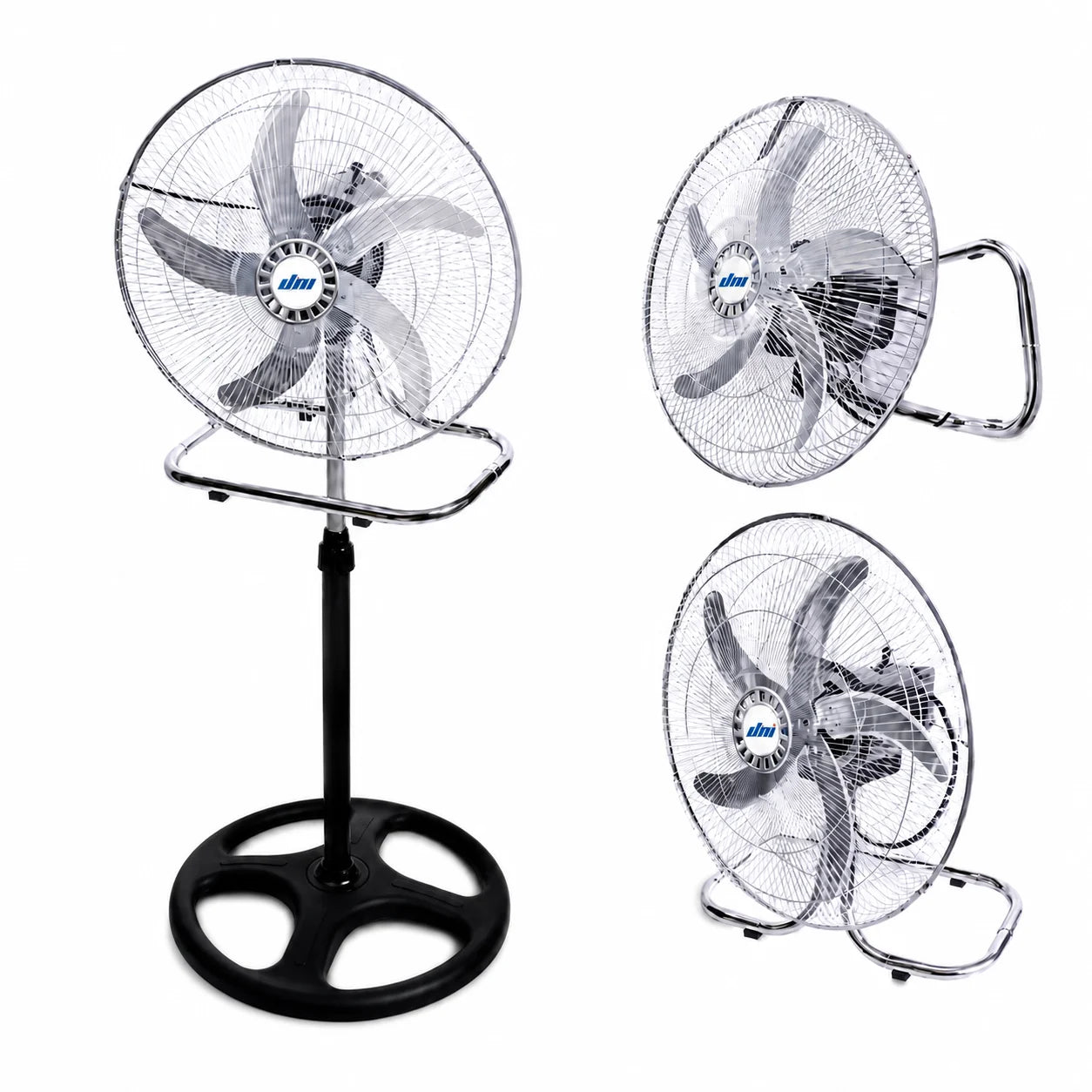 Ventilateur sur pied haute vitesse, 3 vitesses réglables, hauteur réglable, métal, 5 pales, puissant, circulation d'air, ventilateur électrique de sol pour maison et atelier Camara Shopping Ventilateur sur pied haute vitesse, 3 vitesses réglables, hauteur réglable, métal, 5 pales, puissant, circulation d'air, ventilateur électrique de sol pour maison et atelier