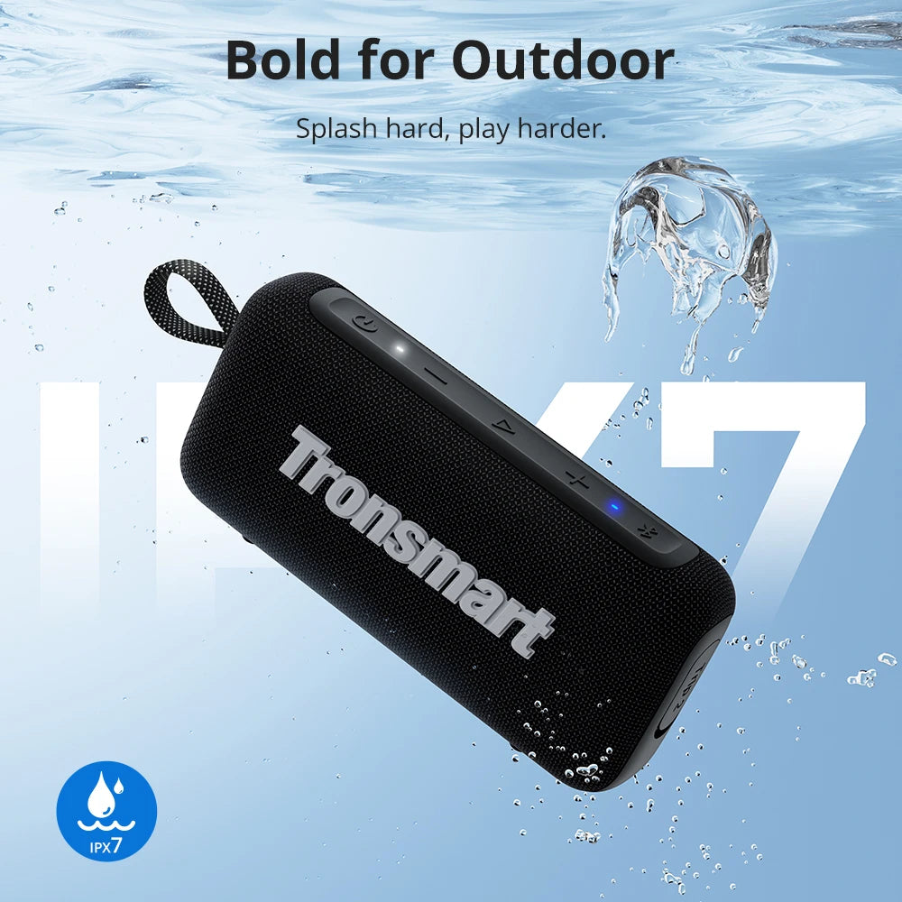 Enceinte portable Tronsmart Trip 2 avec basses améliorées, étanche IPX7, 20h d'autonomie, pour le camping, la randonnée et les activités de plein air Camara Shopping Enceinte portable Tronsmart Trip 2 avec basses améliorées, étanche IPX7, 20h d'autonomie, pour le camping, la randonnée et les activités de plein air