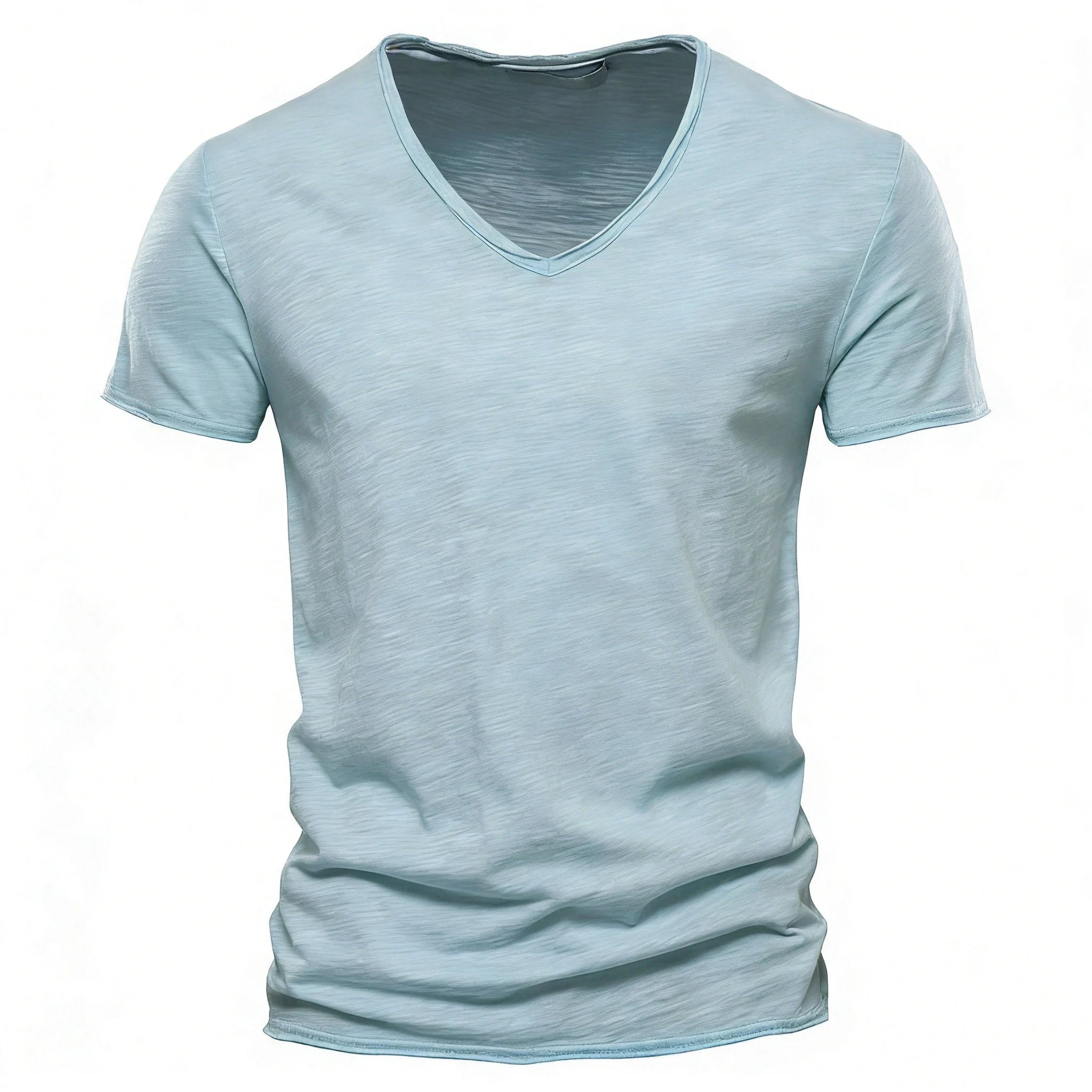 Qualité de la marque100% coton t shirt homme de marque Col en V mode homme Coupe ajustée Soild T-shirts  Hommes Hauts  manche courte t shirt homme Camara Shopping Qualité de la marque100% coton t shirt homme de marque Col en V mode homme Coupe ajustée Soild T-shirts  Hommes Hauts  manche courte t shirt homme