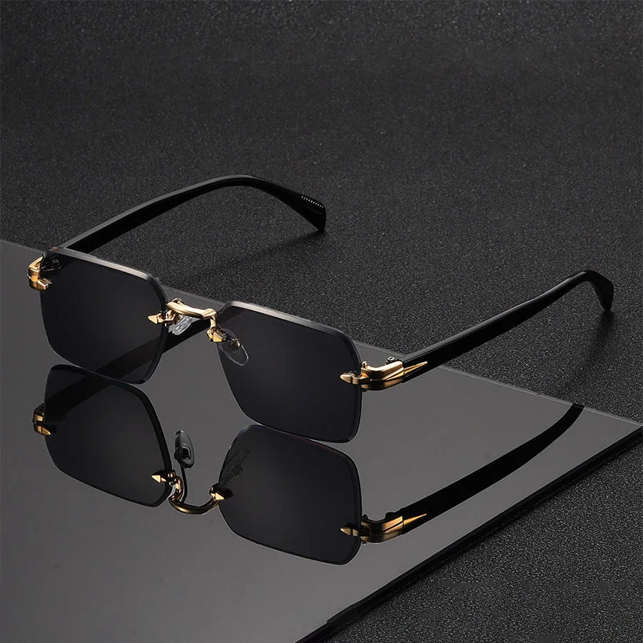 Lunettes de soleil classiques unisexes à la mode, sans cadre, tendance, pour Costume de vacances, meilleur cadeau pour les Occasions festives Camara Shopping Lunettes de soleil classiques unisexes à la mode, sans cadre, tendance, pour Costume de vacances, meilleur cadeau pour les Occasions festives