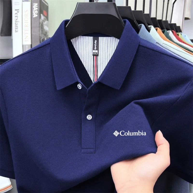 Polo homme 100 % coton pur, marque haut de gamme 2026, manches courtes, mode été, logo brodé, haut de golf, t-shirt décontracté Camara Shopping Polo homme 100 % coton pur, marque haut de gamme 2026, manches courtes, mode été, logo brodé, haut de golf, t-shirt décontracté