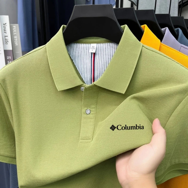 Polo homme 100 % coton pur, marque haut de gamme 2026, manches courtes, mode été, logo brodé, haut de golf, t-shirt décontracté Camara Shopping Polo homme 100 % coton pur, marque haut de gamme 2026, manches courtes, mode été, logo brodé, haut de golf, t-shirt décontracté
