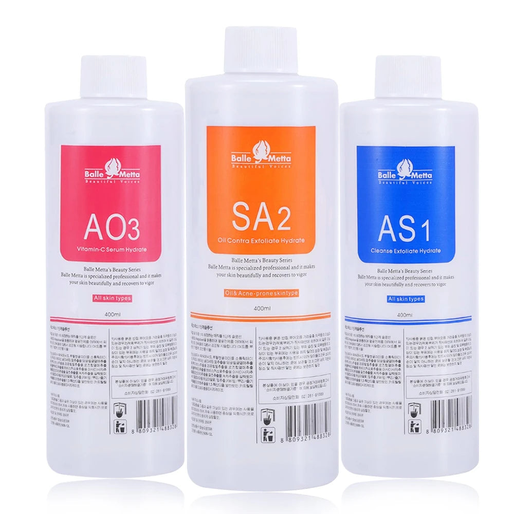 Sérum liquide Hydra pour le visage, Solution pour Peeling aquatique AS1 SA2 AO3, pour Machine de beauté, soins de la peau, nettoyage en profondeur, 1200ML, 3 pièces/lot Camara Shopping Sérum liquide Hydra pour le visage, Solution pour Peeling aquatique AS1 SA2 AO3, pour Machine de beauté, soins de la peau, nettoyage en profondeur, 1200ML, 3 pièces/lot