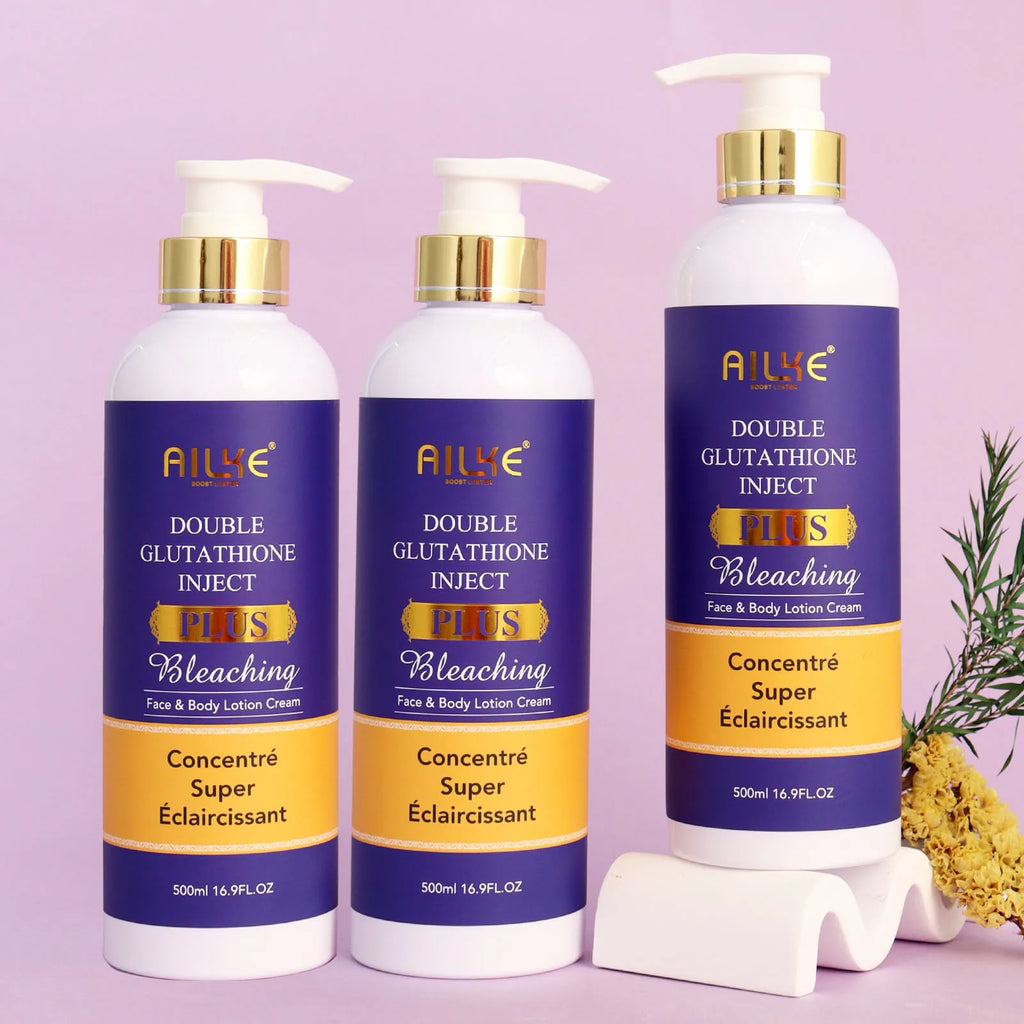 AILKE Glutathion PLUS Ensemble de soins pour la peau, lotion éclaircissante avancée, hydrate, adoucit la peau, portée de brillance pour hommes et femmes Camara Shopping AILKE Glutathion PLUS Ensemble de soins pour la peau, lotion éclaircissante avancée, hydrate, adoucit la peau, portée de brillance pour hommes et femmes