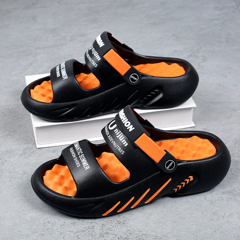 Massage Men Slippers Summer Breathable EVA Slippers Dual Purpose Sandals For Men Lightweigh Sumer Shoes For Men Plus Size 39-48 Camara Shopping Massage Men Slippers Summer Breathable EVA Slippers Dual Purpose Sandals For Men Lightweigh Sumer Shoes For Men Plus Size 39-48