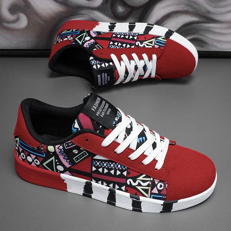 Nouvelles Chaussures de Skateboard Tendance pour Hommes – Baskets Décontractées Antidérapantes en Toile à Motifs pour la Marche en Extérieur – Zapatos Sportifs pour Homme Camara Shopping Nouvelles Chaussures de Skateboard Tendance pour Hommes – Baskets Décontractées Antidérapantes en Toile à Motifs pour la Marche en Extérieur – Zapatos Sportifs pour Homme