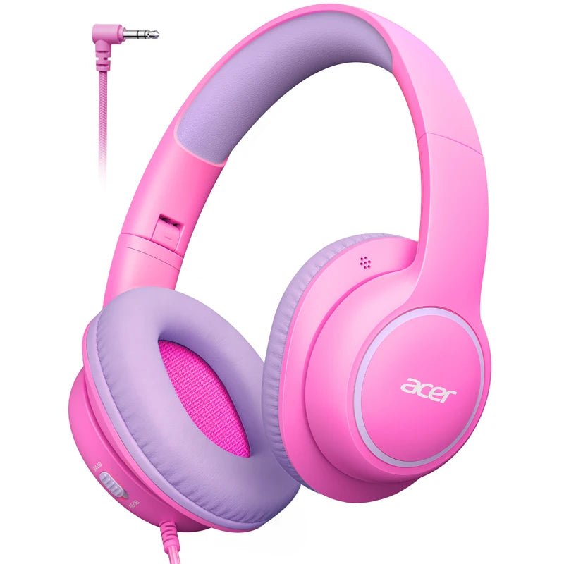 Nouveaux écouteurs filaires Acer pour enfants, design supra-auriculaire, limite de volume sécurisée 85/94 dB, prise jack 3,5 mm, écouteurs pliables pour les tout-petits, garçons et filles - Camara ShoppingNouveaux écouteurs filaires Acer pour enfants, design supra-auriculaire, limite de volume sécurisée 85/94 dB, prise jack 3,5 mm, écouteurs pliables pour les tout-petits, garçons et filles
