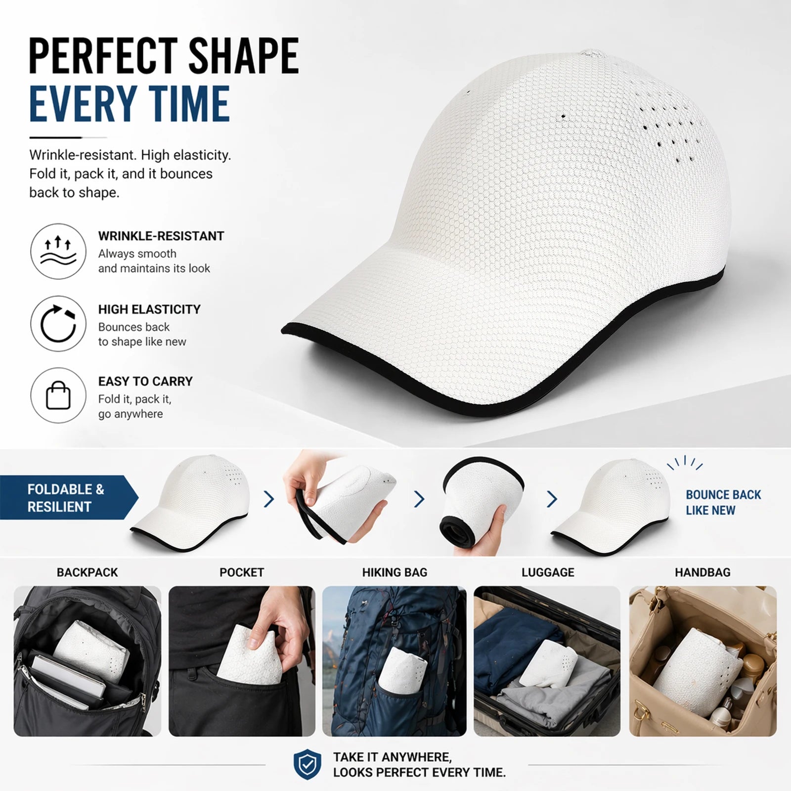 Casquette de baseball pliable unisexe – Chapeau en maille respirante pour le golf, la randonnée, l'entraînement et la salle de sport – Casquette de soleil réglable pour l'extérieur, pour unisexe – Légère et à sé Camara Shopping Casquette de baseball pliable unisexe – Chapeau en maille respirante pour le golf, la randonnée, l'entraînement et la salle de sport – Casquette de soleil réglable pour l'extérieur, pour unisexe – Légère et à sé