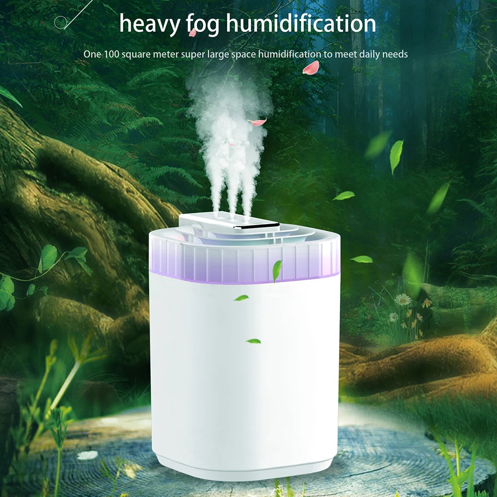 Humidificateur d'air ultrasonique 3L, humidificateur à brume fraîche avec veilleuse et trois buses, humidificateur aromatique USB silencieux pour la maison Camara Shopping Humidificateur d'air ultrasonique 3L, humidificateur à brume fraîche avec veilleuse et trois buses, humidificateur aromatique USB silencieux pour la maison