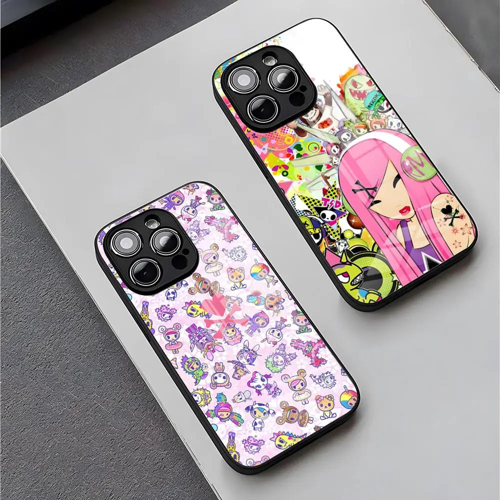 Coque de téléphone Tokidokis du Japon pour iPhone 15 Pro Max 14 Plus 17 Pro Max 12 11 13 X XR XS 16 Plus Air SE, coque en verre