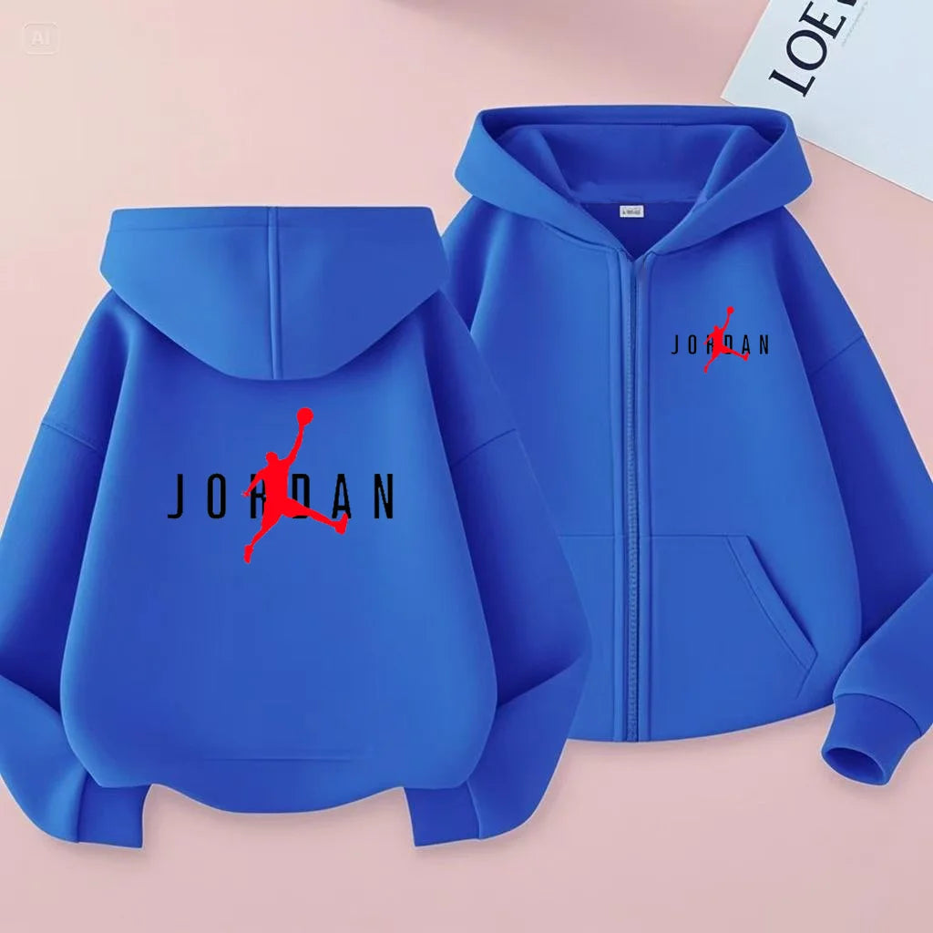 Vêtements de sport pour enfants, vestes de sport amples, garçons et filles âgés de 3 à 12 ans, vêtements de sport et sweats à capuche à fermeture éclair pour adolescents