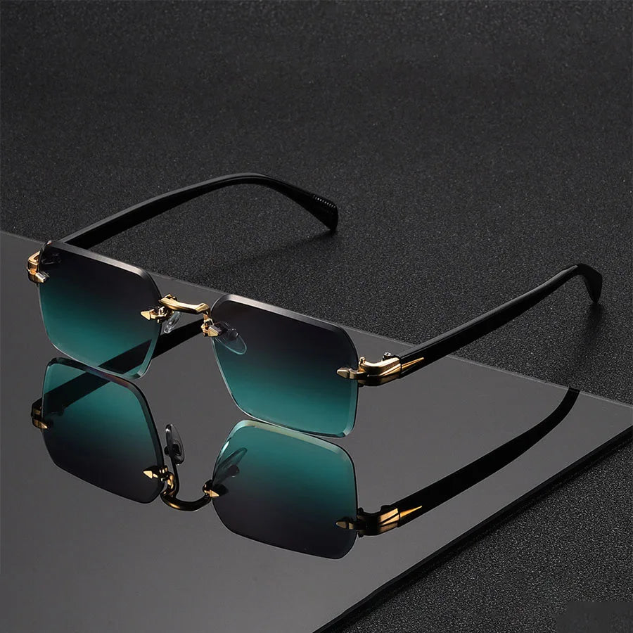 Lunettes de soleil classiques unisexes à la mode, sans cadre, tendance, pour Costume de vacances, meilleur cadeau pour les Occasions festives Camara Shopping Lunettes de soleil classiques unisexes à la mode, sans cadre, tendance, pour Costume de vacances, meilleur cadeau pour les Occasions festives