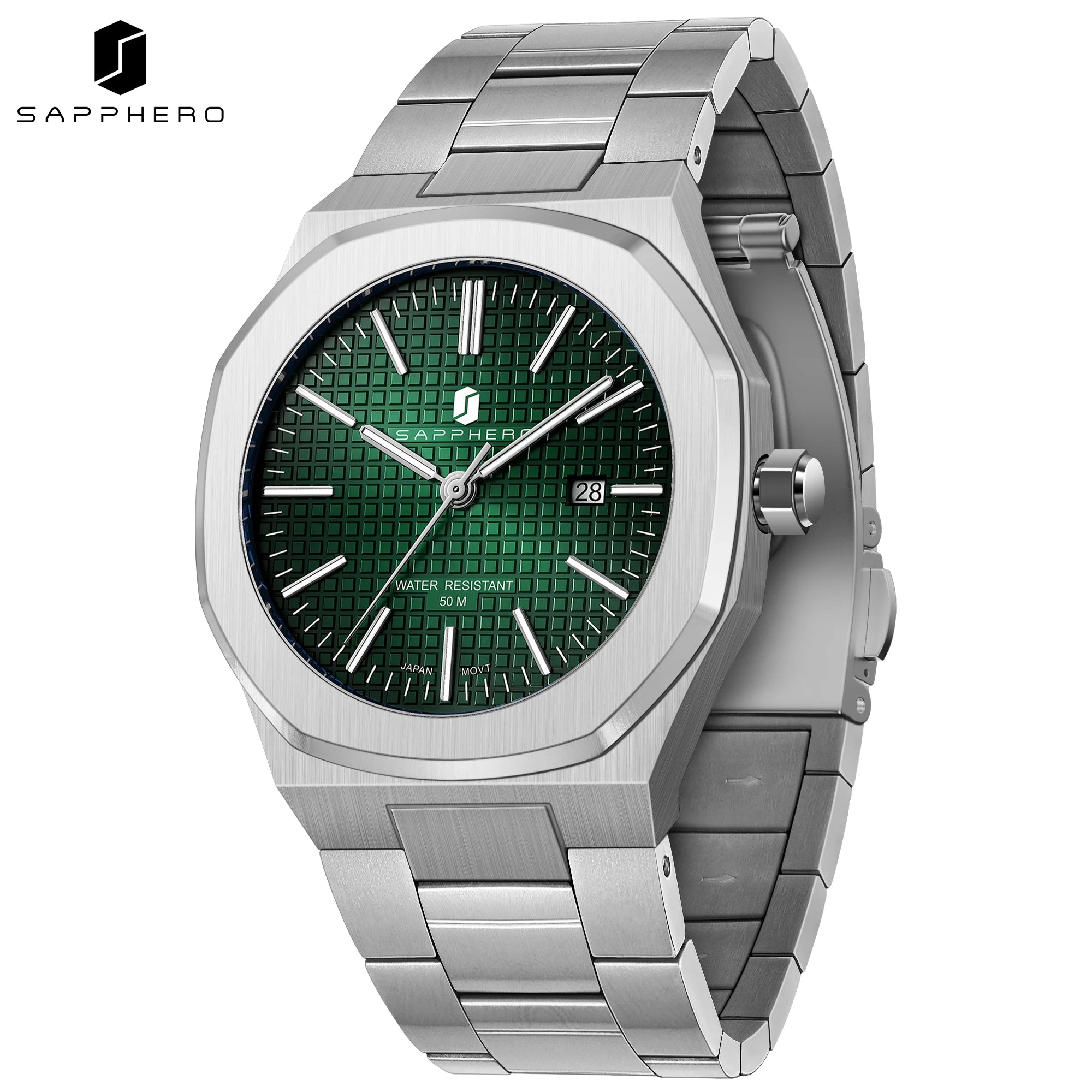 SAPPHERO – montre à Quartz pour hommes, en acier inoxydable, étanche à 50M, affichage de la Date, aiguilles lumineuses, montre-bracelet élégante pour affaires, cadeau durable Camara Shopping SAPPHERO – montre à Quartz pour hommes, en acier inoxydable, étanche à 50M, affichage de la Date, aiguilles lumineuses, montre-bracelet élégante pour affaires, cadeau durable
