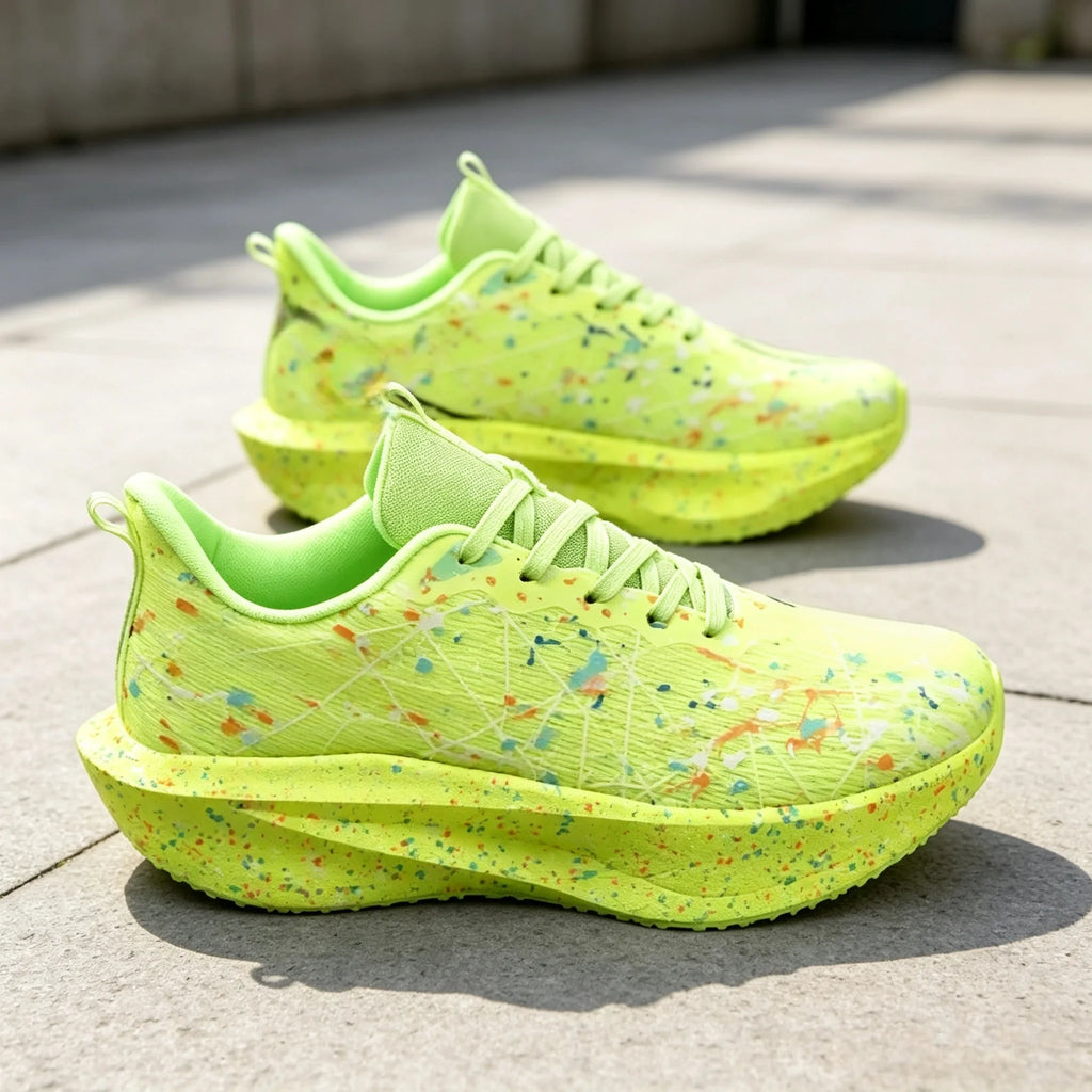 Nouvelles chaussures de course tendance aux couleurs vives avec plaques en carbone, marathon pour hommes, respirantes et légères pour femmes, confortables, antidérapantes, chaussures de sport décontractées pour la course Camara Shopping Nouvelles chaussures de course tendance aux couleurs vives avec plaques en carbone, marathon pour hommes, respirantes et légères pour femmes, confortables, antidérapantes, chaussures de sport décontractées pour la course